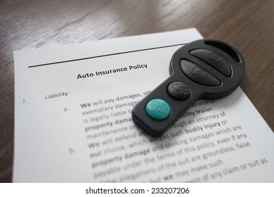 Auto Insurance Policy And Key Fob                               