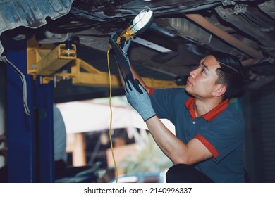 Auto Mechanic, Car Repair Service Center, Young Mechanic Checking Cars, Concept Of A Comprehensive Car Repair Service Center.