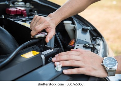 Auto Mechanic Checking Car Engine,worker 