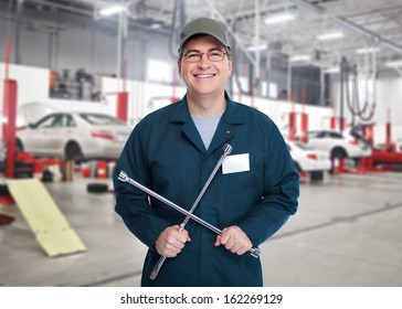 Auto Mechanic Wrench Car Repair Service Stock Photo 162269129 ...