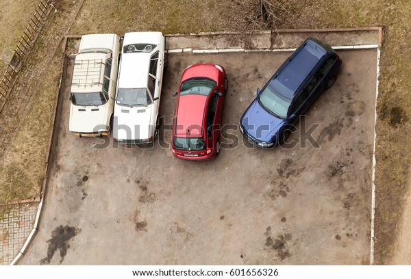   auto parking space for the disabled top view.\
Minsk,Belarus, March 2017