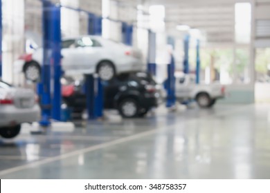 Auto Repair Service Station Blurred Background