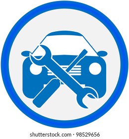 Auto Repair Shop Sign. Vector Illustration.