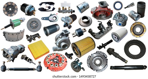 Auto Spare Parts Car On White Stock Photo 1493458727 | Shutterstock