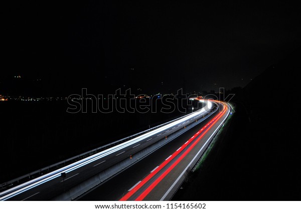 Autobahn Bei Nacht Stock Photo Edit Now