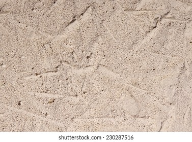 Autoclaved Aerated Concrete Closeup In Sunny Day 