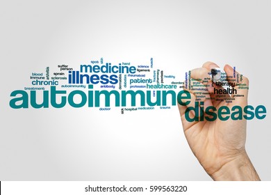 Autoimmune disease word cloud concept