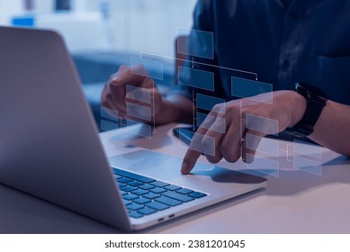 Automate business processes and workflows using flowcharts. Establish a hierarchy for corporate management and processing.
