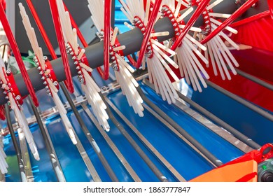 Automated Fruits Harvesting Picking Machine With Rotating Sticks