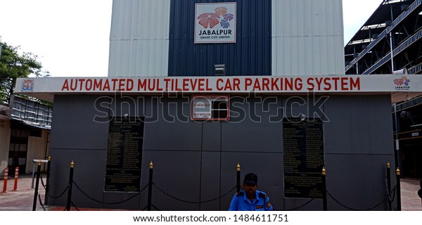 automated multilevel\
car parking system at district jabalpur Madhya Pradesh in India\
shot captured on Aug\
2019