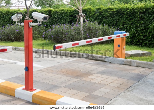 automatic barrier for home village security system\
with CCTV