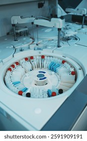 automatic biochemical analyzer close-up without people