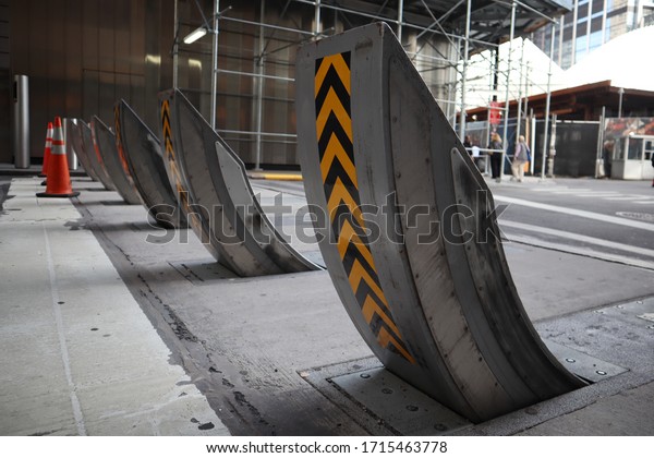 Automatic Bollards Retractable Lifting Bollards Enable Stock Photo ...