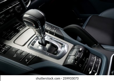 Automatic Car Transmission. Interior Detail.