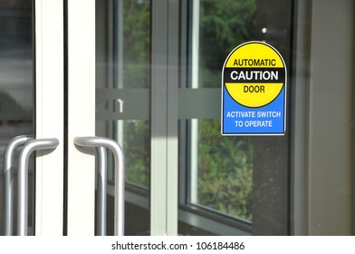 Automatic Caution Door Sign