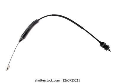 Automatic Clutch Cable Isolated On White Background.