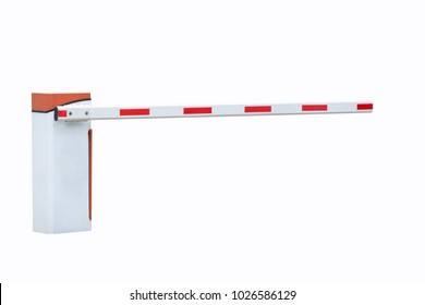 automatic entry barrier  system isolate on white background, with clipping path