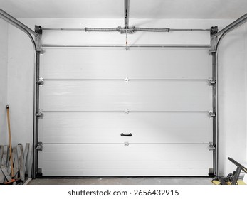 Automatic garage door, view inside the garage