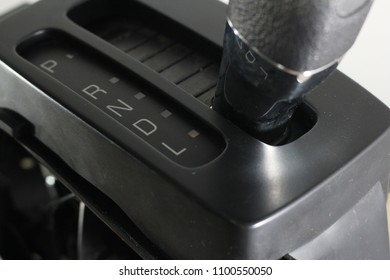 Automatic Gear Stick Inside Modern Sport Car. 

