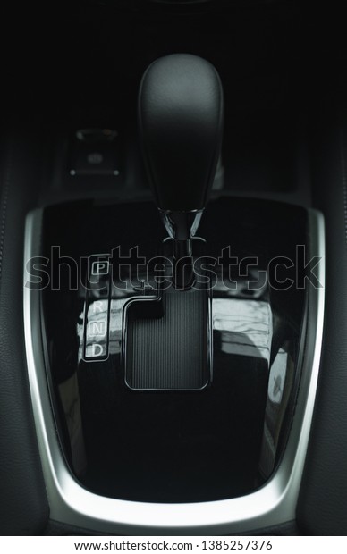 Automatic gearbox lever Automatic transmission\
gearshift stick Close-up\
view