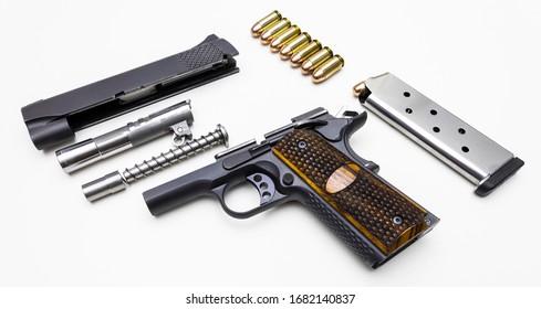 Automatic Hand Gun Assembly On White Stock Photo 1682140837 | Shutterstock