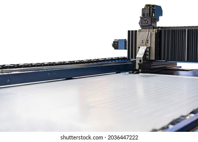 automatic large horizontal cnc planer machine for manufacturing process in industrial isolated on white background with clipping path