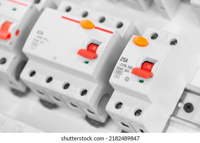 Automatic Overload Protection Devices In The Power Supply Network. Circuit Breakers Or Fuses Are An Electrical Safety Device