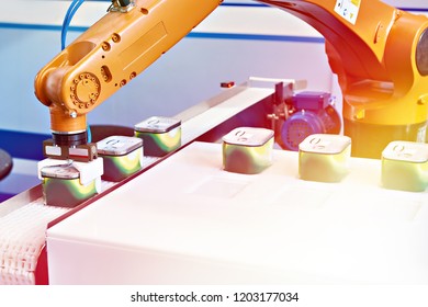 Automatic Robot Manipulator In Food Factory