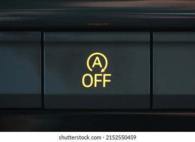 Automatic Start Stop System Button In A New Vehicle