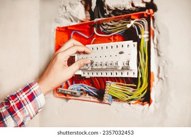 automatic switch - protection of electrical network against overvoltage and short circuit, protection of wiring against ignition and fire