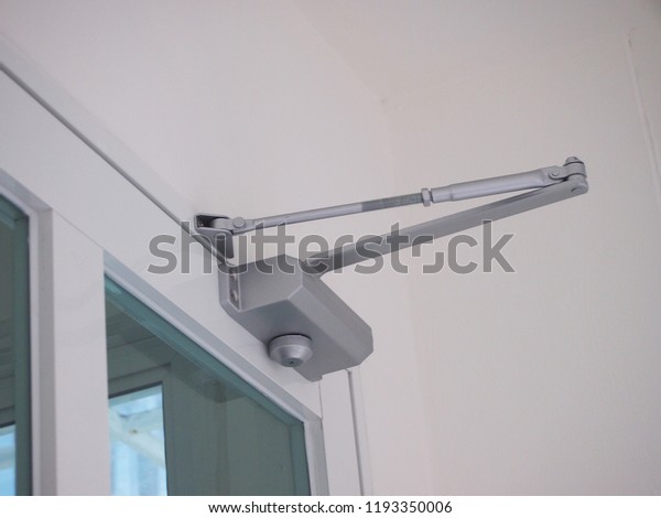 Automatic System Hydraulic Leaver Hinge Modern Stock Photo Edit