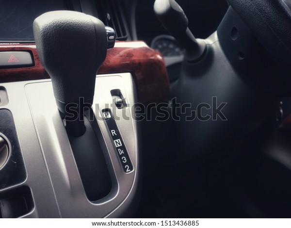 Automatic Transmission Parked Inside Modern\
Vehicle Car\
\
