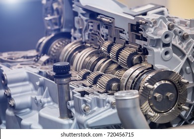 Automatic transmission for truck in section - Shutterstock ID 720456715