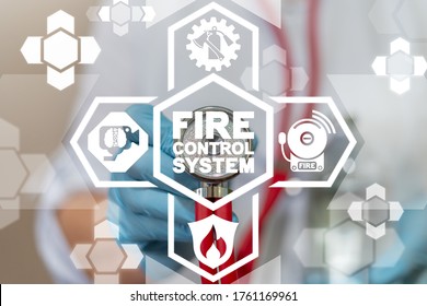 Automation Fire Alarm Control Hospital System. Medical Firefighting Concept.