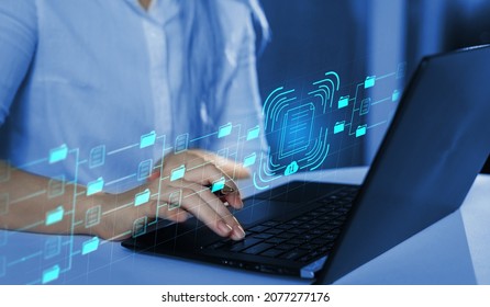 Automation software to archiving and efficiently manage and information files.Document Management System (DMS).  - Shutterstock ID 2077277176