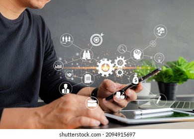 Automation Software Technology Process System Business concept.