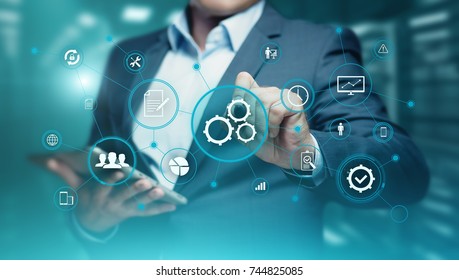 Automation Software Technology Process System Business concept. - Shutterstock ID 744825085