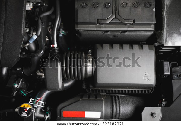 automotive
engine air intake tube and filter
housing