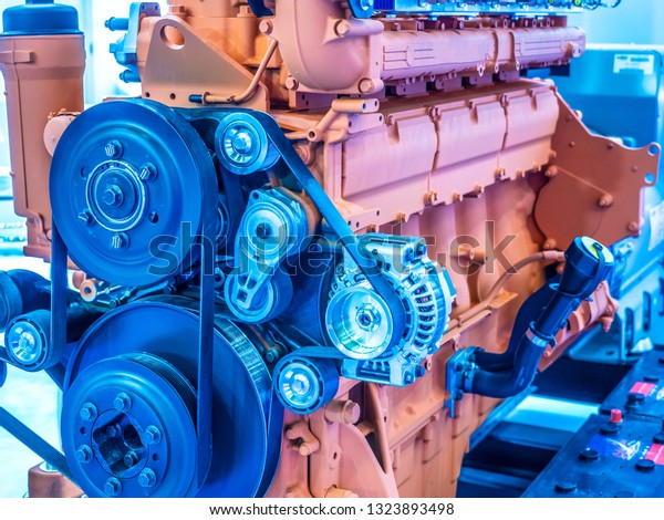 Automotive engine. Diesel engine.\
Drive technology. Motor production. Auto industry.\
Engineering.