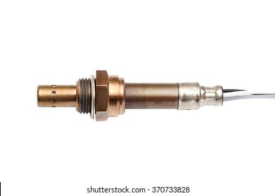 Automotive Oxygen Sensor, Isolated On A White Background