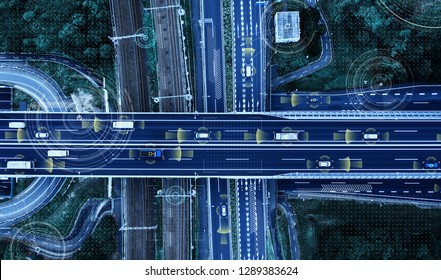 Automotive Technology Concept. ITS (Intelligent Transport Systems). ADAS (Advanced Driver Assistance System).