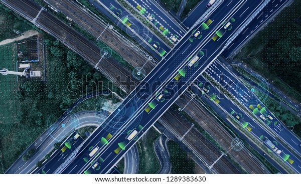 Automotive\
technology concept. ITS (Intelligent Transport Systems). ADAS\
(Advanced Driver Assistance\
System).