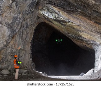 Autonomous Drone Surveying in an Underground Mine
