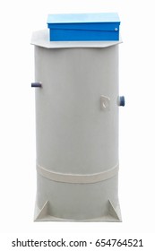 Autonomous Sewage System On White Background - European Septic Tank 230L Model