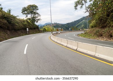 Autopista Del Cafe (Coffee Highway) Connecting Important Coffee Production Areas In Colombia.