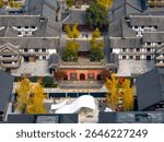 Autumn aerial photo of Taikoo Li in Daci Temple Chengdu Sichuan