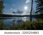 Autumn afternoon on the dam of the Horni Kladiny pond

