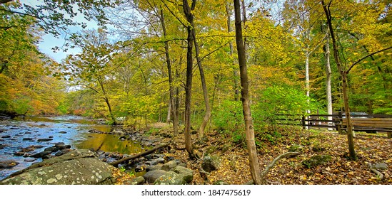 Autumn At Allamuchy Over The Morris Canal