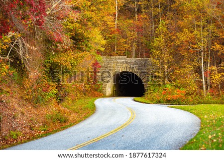 Similar – Image, Stock Photo old road with tunnel on the shores of Lake Garda