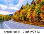 Autumn along the Kancamagas Highway in New Hampshire, Fall in New England, Scenic Drive in the White Mountains